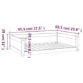 Miniatyrbild 8 av 9: vidaXL Hundbädd 95,5x65,5x28 massiv furu