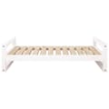 Miniatyrbilde 5 av 9: vidaXL Hundeseng hvit 105,5x75,5x28 cm heltre furu