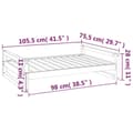 Miniatyrbilde 8 av 9: vidaXL Hundeseng hvit 105,5x75,5x28 cm heltre furu