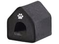 Miniatyrbilde 1 av 10: Hundehus Grå Filt 40 x 40 cm Hus til Kjæledyr med Underlag