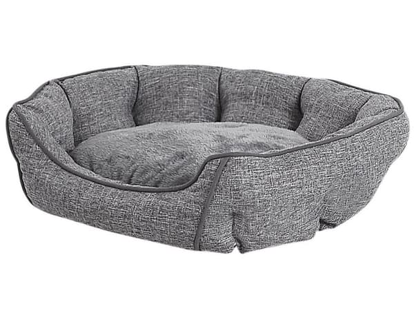 Dyreseng Grå Lin Rund Hundeseng Katteseng Stue Soverom Boho-stil Skandinavisk Stil