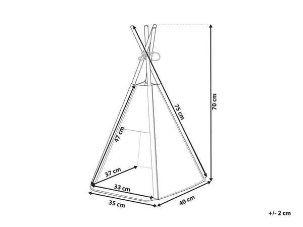 Dyreseng Mørkegrå Filt 35 x 40 cm Tipitelt med Pute