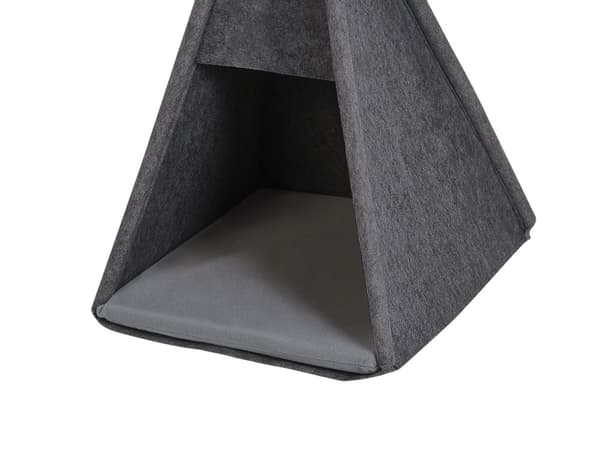 Dyreseng Mørkegrå Filt 35 x 40 cm Tipitelt med Pute