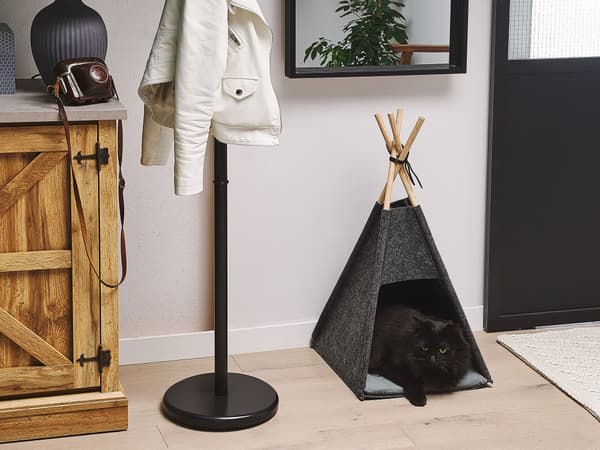 Dyreseng Mørkegrå Filt 35 x 40 cm Tipitelt med Pute
