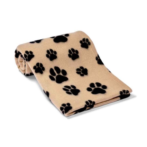 Brand Lab Paw Print Polar Fleece Dog Blanket