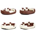 Miniatyrbillede 9 af 11: vidaXL hundepude 110x80x23 cm vendbar og vaskbar brun og cremefarvet