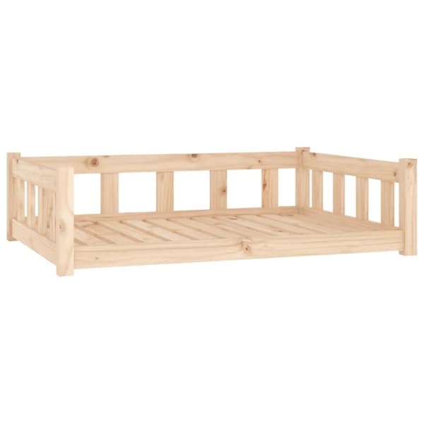 vidaXL hundeseng 105,5x75,5x28 cm massivt fyrretræ