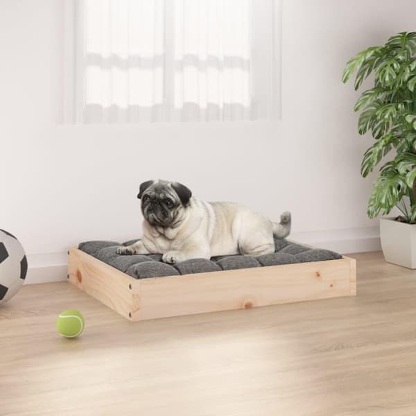 vidaXL hundeseng 61,5x49x9 cm massivt fyrretræ