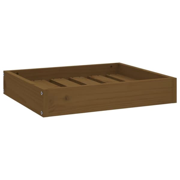 vidaXL hundeseng 51,5x44x9 cm massivt fyrretræ gyldenbrun