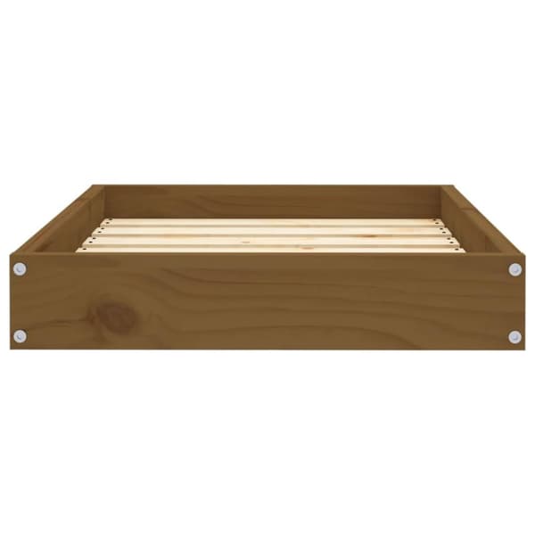 vidaXL hundeseng 61,5x49x9 cm massivt fyrretræ gyldenbrun