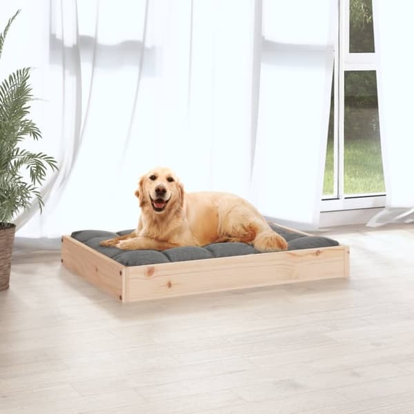 vidaXL hundeseng 71,5x54x9 cm massivt fyrretræ