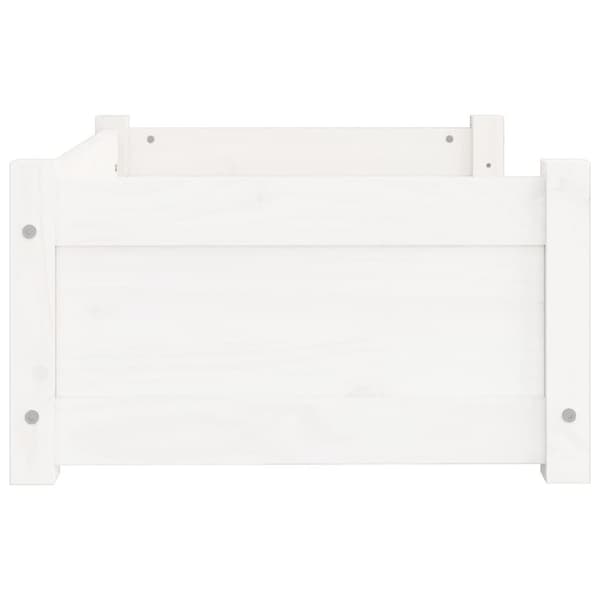 vidaXL hundeseng 65,5x50,5x28 cm massivt fyrretræ hvid