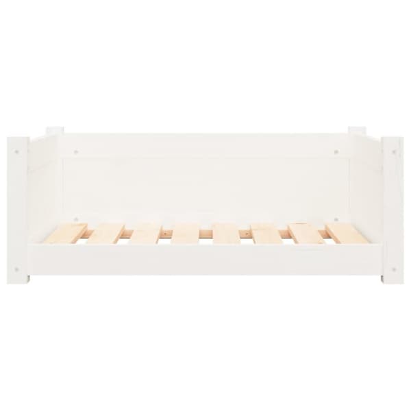 vidaXL Koiransänky valkoinen 75,5x55,5x28 cm täysi mänty