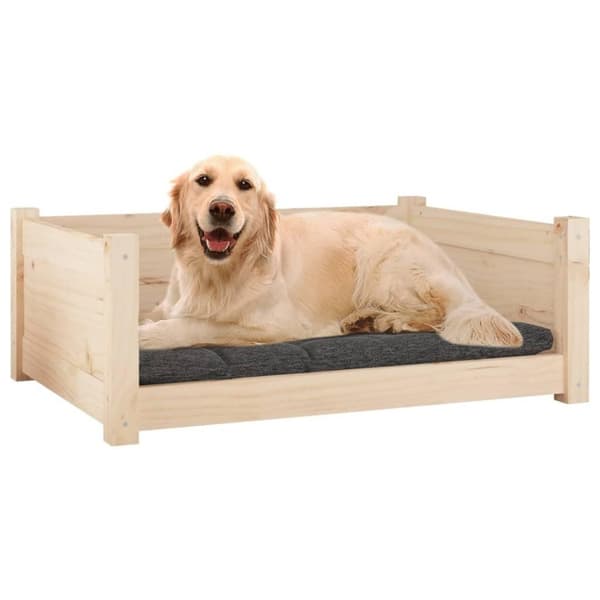 vidaXL hundeseng 75,5x55,5x28 cm massivt fyrretræ