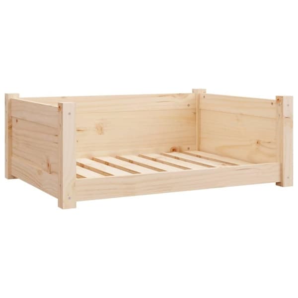 vidaXL hundeseng 75,5x55,5x28 cm massivt fyrretræ