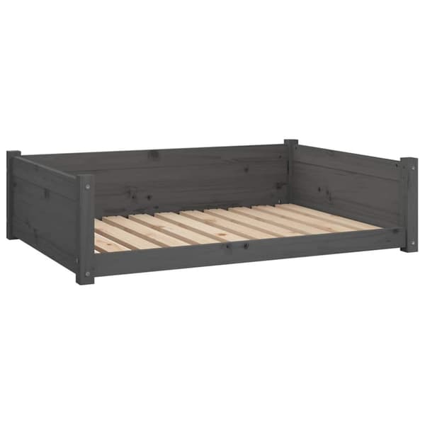 vidaXL Koiransänky harmaa 95,5x65,5x28 cm täysi mänty