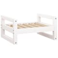 Miniatyrbillede 2 af 9: vidaXL hundeseng 55,5x45,5x28 cm massivt fyrretræ hvid