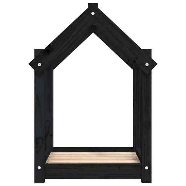 vidaXL Hundbädd svart 61x50x70 cm massiv furu