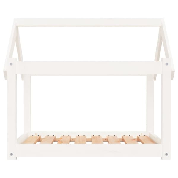 vidaXL Hundeseng hvit 81x60x70 cm heltre furu