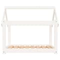 Miniatyrbilde 5 av 8: vidaXL Hundeseng hvit 81x60x70 cm heltre furu