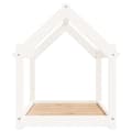 Miniatyrbilde 6 av 8: vidaXL Hundeseng hvit 81x60x70 cm heltre furu