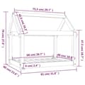 Miniatyrbild 8 av 8: vidaXL Hundbädd svart 81x60x70 cm massiv furu