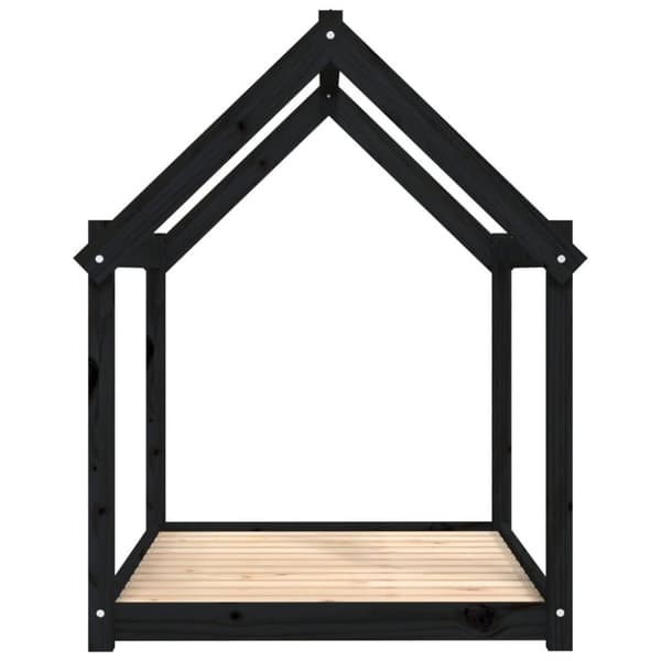 vidaXL Hundbädd svart 111x80x100 cm massiv furu
