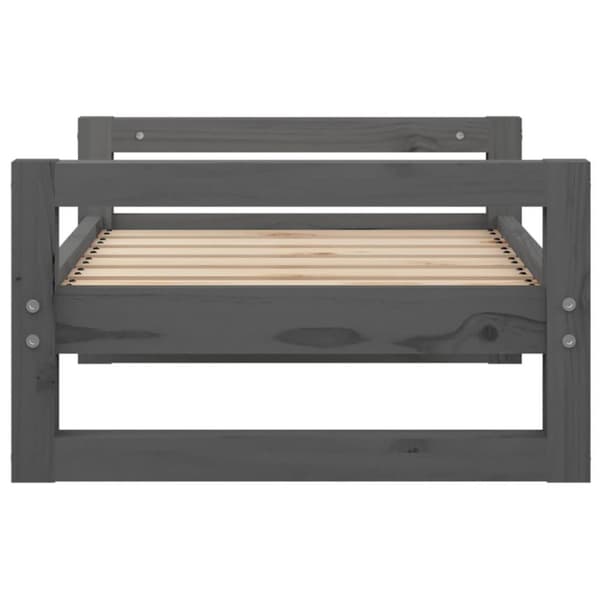 vidaXL Koiransänky harmaa 65,5x50,5x28 cm täysi mänty