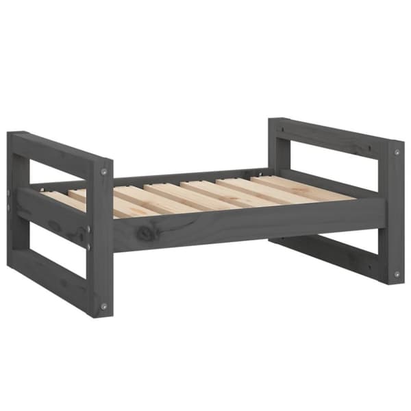 vidaXL Koiransänky harmaa 65,5x50,5x28 cm täysi mänty