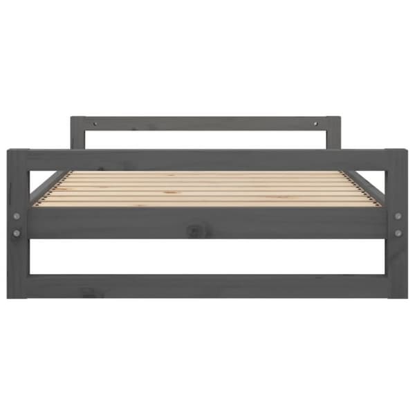 vidaXL hundeseng 105,5x75,5x28 cm massivt fyrretræ grå
