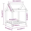 Miniatyrbillede 8 af 8: vidaXL hundeseng 61x50x70 cm massivt fyrretræ gyldenbrun