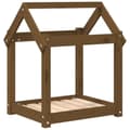 Miniatyrbillede 1 af 8: vidaXL hundeseng 61x50x70 cm massivt fyrretræ gyldenbrun