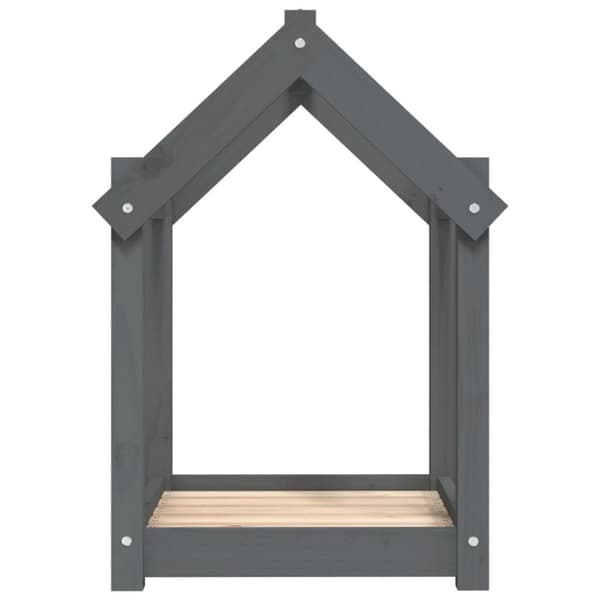 vidaXL hundeseng 61x50x70 cm massivt fyrretræ grå