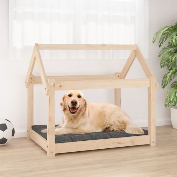 vidaXL hundeseng 81x60x70 cm massivt fyrretræ