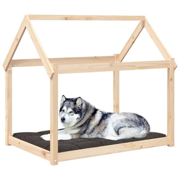 vidaXL hundeseng 111x80x100 cm massivt fyrretræ