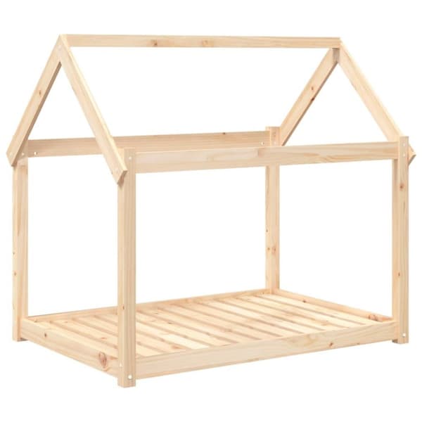 vidaXL hundeseng 111x80x100 cm massivt fyrretræ