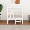 Miniatyrbilde 3 av 8: vidaXL Hundeseng hvit 65,5x43x70 cm heltre furu