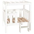 Miniatyrbilde 1 av 8: vidaXL Hundeseng hvit 65,5x43x70 cm heltre furu