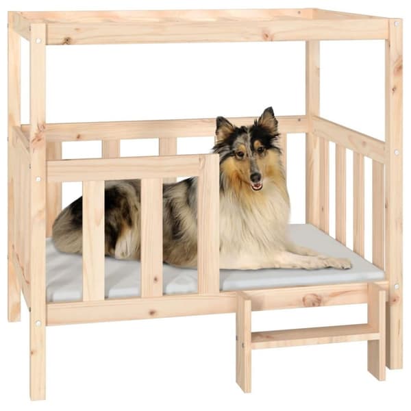 vidaXL Hundbädd 105,5x83,5x100 cm massiv furu