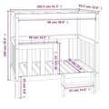 Miniatyrbild 8 av 8: vidaXL Hundbädd 105,5x83,5x100 cm massiv furu