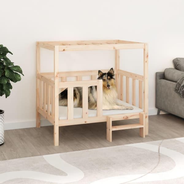 vidaXL Hundbädd 105,5x83,5x100 cm massiv furu