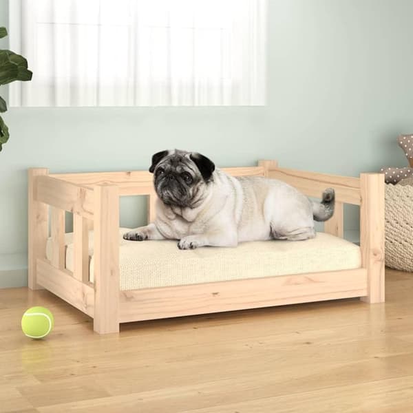 vidaXL hundeseng 65,5x50,5x28 cm massivt fyrretræ