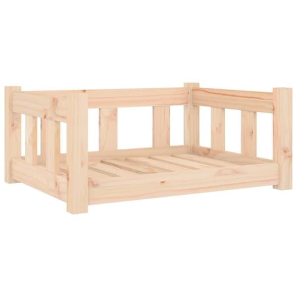 vidaXL hundeseng 65,5x50,5x28 cm massivt fyrretræ