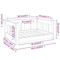 Miniatyrbild 8 av 8: vidaXL Hundbädd vit 65,5x50,5x28 massiv furu