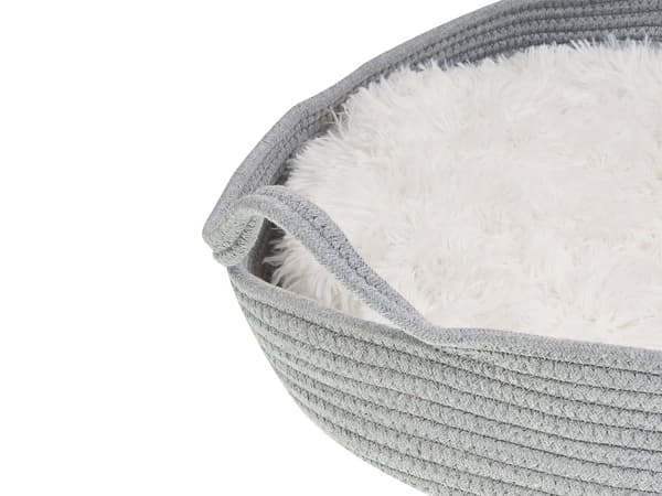 Dyreseng Grå Bomullspolyester ø 45 cm Moderne for hunder Hundeseng