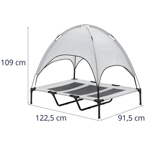 Wiesenfield Hundbädd med tak - 122.5 x 91.5 x 109 cm - Grå