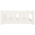 Miniatyrbilde 5 av 7: vidaXL Hundeseng hvit 95,5 x 65,5 x 28 cm heltre furu