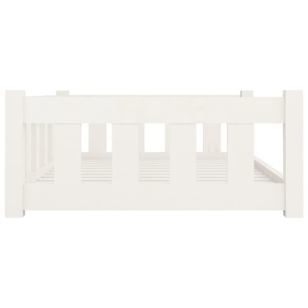 vidaXL hundeseng 95,5x65,5x28 cm massivt fyrretræ hvid