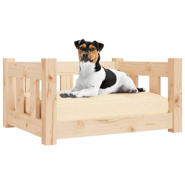 vidaXL Hundeseng 55,5x45,5x28 cm heltre furu