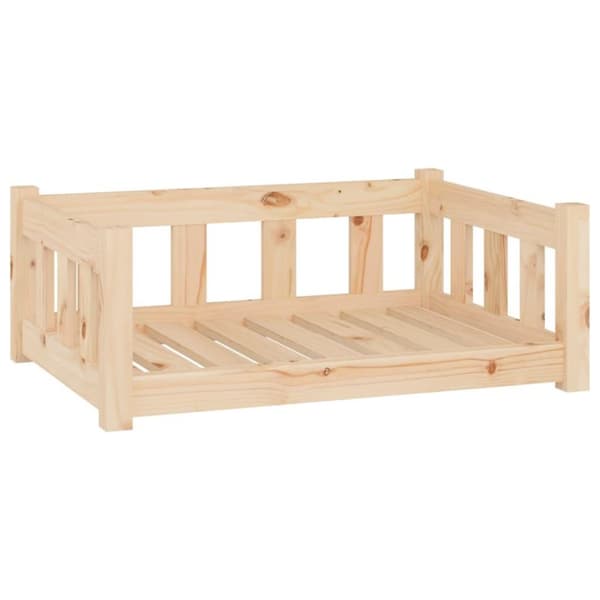 vidaXL Hundeseng 75,5x55,5x28 cm heltre furu